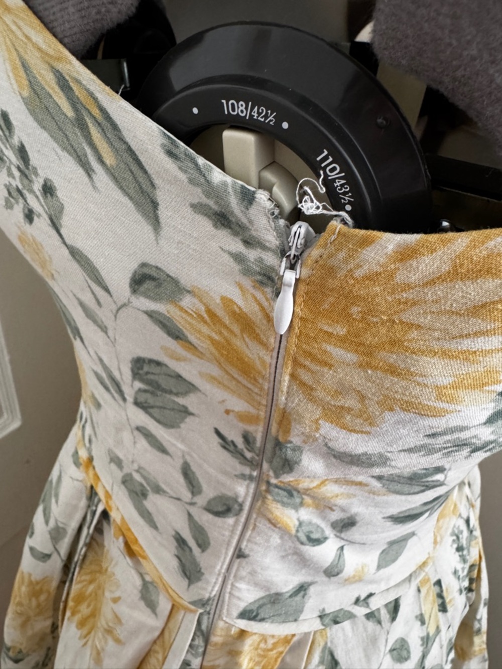 RARE! Gal Meets Glam White Sundress with Yellow Floral Print and Green Leaves - Picture 11 of 11